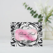311 Lavish Pink Platter | Zilver Briefkaart (Staand voorkant)