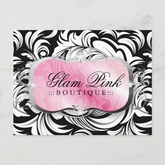 311 Lavish Pink Platter | Zilver Briefkaart (Voorkant)