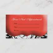311 Lavish Red Bord Appointment Card Afsprakenkaartje (Achterkant)