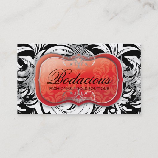 311 Lavish Red Bord Appointment Card Afsprakenkaartje (Voorkant)