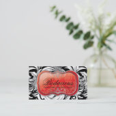 311 Lavish Red Bord Visitekaartje (Staand voorkant)