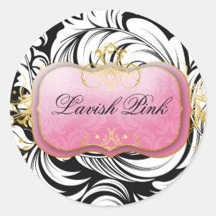 311-Lavish Roze Bord Zwart  Stickers
