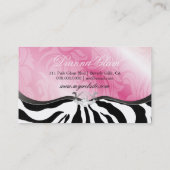 311 Lavish roze Zebra Visitekaartje (Achterkant)