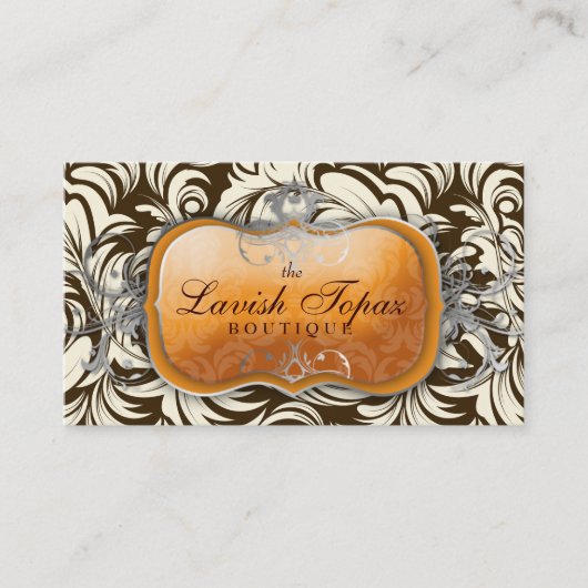 311 Lavish Tangerine | Bruin en room Visitekaartje (Voorkant)