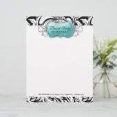 311-Lavish Topaz | Briefhoofd | Zwart (Staand voorkant)