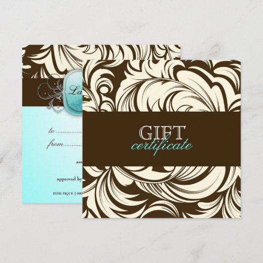311 Lavish Topaz Brown Gift Certificate (Voorkant / Achterkant)