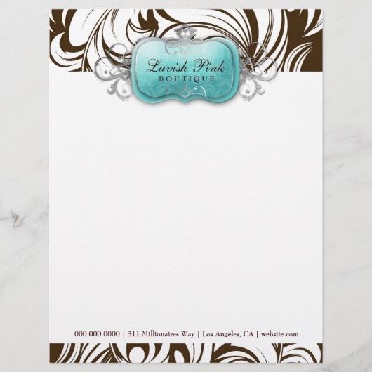 311 Lavish Topaz Leopard Briefhoofd Ontwerp (Voorkant)