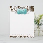 311 Lavish Topaz Leopard Briefhoofd Ontwerp (Staand voorkant)