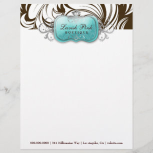 311 Lavish Topaz Leopard Persoonlijk Briefhoofd