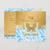 311-Lavishly Golden | Baby Boy Shower Kaart (Voorkant / Achterkant)