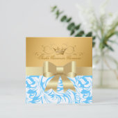 311-Lavishly Golden | Baby Boy Shower Kaart (Staand voorkant)