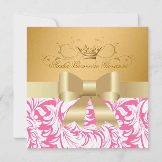 311-Lavishly Golden | Baby shower Kaart (Voorkant)