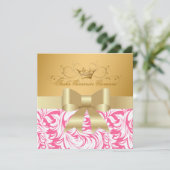 311-Lavishly Golden | Baby shower Kaart (Staand voorkant)