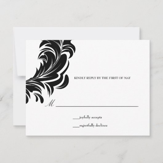 311-Lavishly Lainey Black RSVP Kaartje (Voorkant)