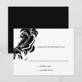 311-Lavishly Lainey Black RSVP Kaartje (Voorkant / Achterkant)