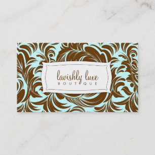 311-Lavishly Lainey Brown & Blue Visitekaartje