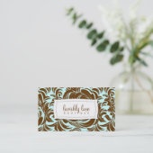 311-Lavishly Lainey Brown & Blue Visitekaartje (Staand voorkant)
