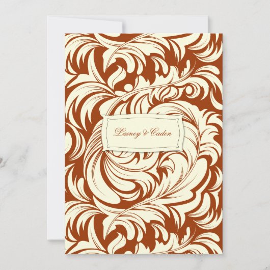 311-Lavishly Lainey Burnt Sienna Uitnodiging (Voorkant)