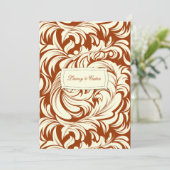 311-Lavishly Lainey Burnt Sienna Uitnodiging (Staand voorkant)