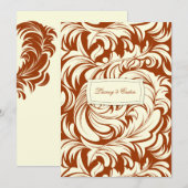 311-Lavishly Lainey Burnt Sienna Uitnodiging (Voorkant / Achterkant)
