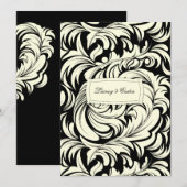 311-Lavishly Lainey Cream & Black #2 Uitnodiging (Voorkant / Achterkant)