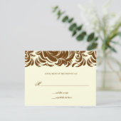 311-Lavishly Lainey Cream & Brown RSVP Kaartje (Staand voorkant)