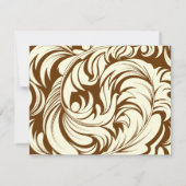 311-Lavishly Lainey Cream & Brown RSVP Kaartje (Achterkant)