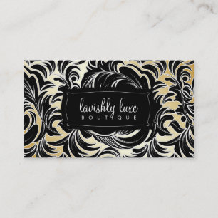 311 Lavishly Lainey White Trim Gold Visitekaartje