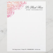 311-Le Plush Fleur - Creamy Pink Letterhead Briefhoofd Ontwerp (Voorkant)