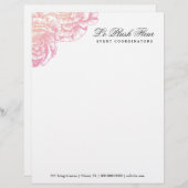 311-Le Plush Fleur - Creamy Pink Letterhead Briefhoofd Ontwerp (Voorkant / Achterkant)