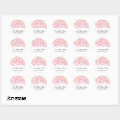 311 Le Plush Fleur Creamy Pink Ronde Sticker (Vel)