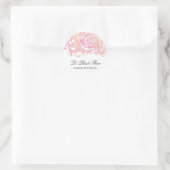 311 Le Plush Fleur Creamy Pink Ronde Sticker (Tas)