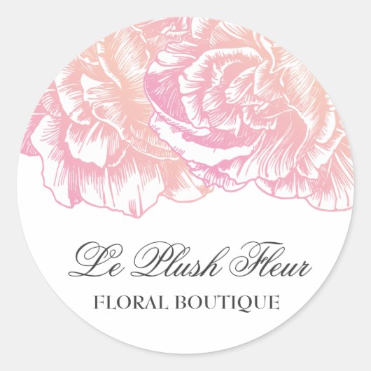 311 Le Plush Fleur Creamy Pink Ronde Sticker (Voorkant)