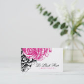 311-Le Plush Fleur - Hot Pink & Black Visitekaartje (Staand voorkant)