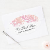 311 Le Plush Fleur Roze Ovale Sticker (Envelop)