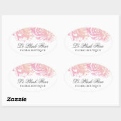 311 Le Plush Fleur Roze Ovale Sticker (Vel)