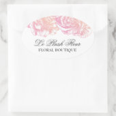 311 Le Plush Fleur Roze Ovale Sticker (Tas)