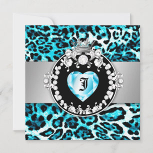 311 Leopard-Tique Kiss Queen of Hearts Sweet16 Kaart