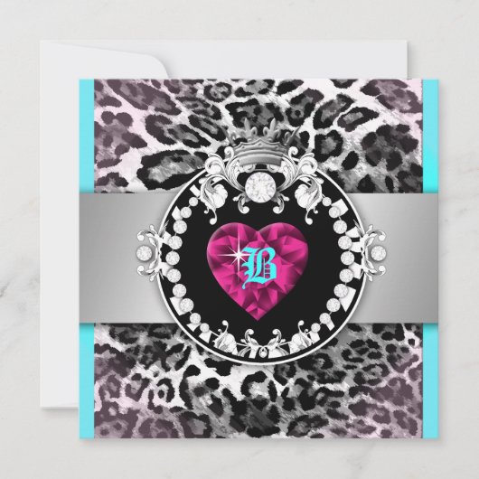 311-Leopard-Tique Queen of Hearts 21 Kaart (Voorkant)