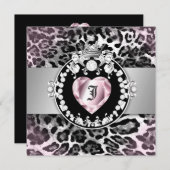 311-Leopard-Tique Queen of Hearts Sweet 16 Kaart (Voorkant / Achterkant)