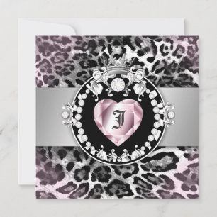311-Leopard-Tique Queen of Hearts Sweet 16 Kaart