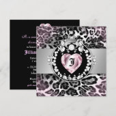 311-Leopard-Tique Queen of Hearts Sweet 16 Kaart (Voorkant / Achterkant)