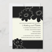 311-Les Fleurs Black Uitnodiging (Voorkant)