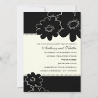 311-Les Fleurs Black Uitnodiging