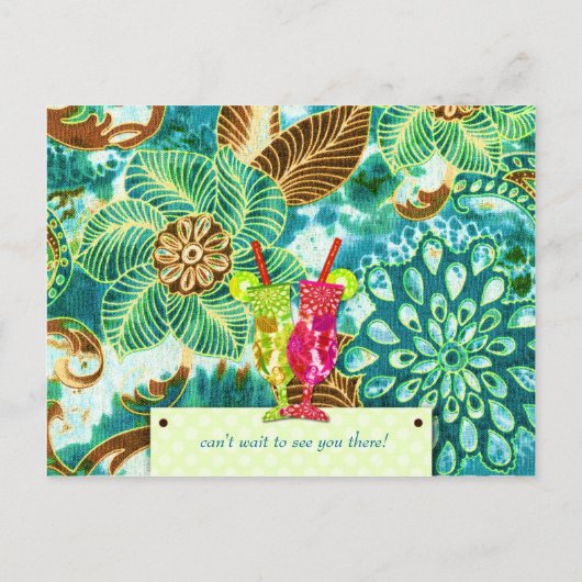 311 LEVENDE LUAU-INVITATIE UITNODIGING BRIEFKAART (Achterkant)