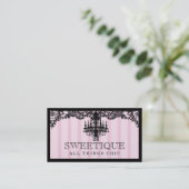 311 Lichtroze strips en luzenkluchters Visitekaartje (Staand voorkant)