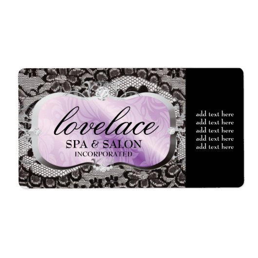 311 Liefde Kant Lavendel Platter Etiket (Voorkant)
