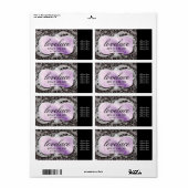 311 Liefde Kant Lavendel Platter Etiket (Full Sheet)