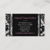 311 Liefde liefdeszijde Roze inkt Visitekaartje (Achterkant)