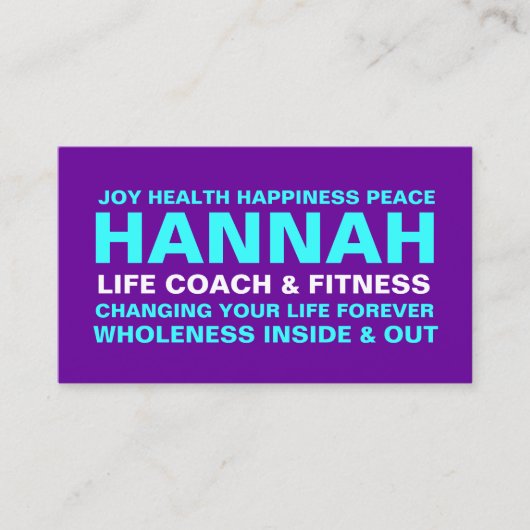 311 Life Coach Trainer, enz. Visitekaartje (Voorkant)